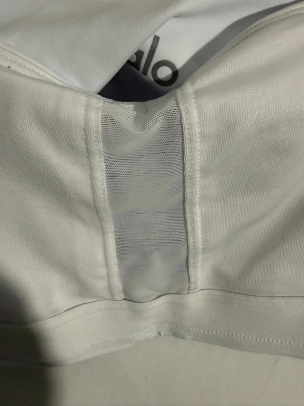 Alo Yoga White Mesh Strappy Sports Bra Size Small